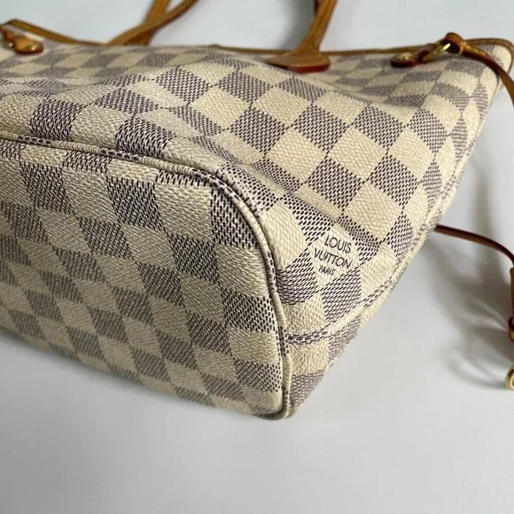 Louis Vuttion | Neverfull PM | Damier Azure | Cream & Blue | Preloved - Picture 10 of 12